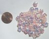 50 3x8mm Rose AB Cupped Flowers